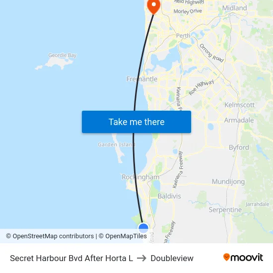 Secret Harbour Bvd After Horta L to Doubleview map