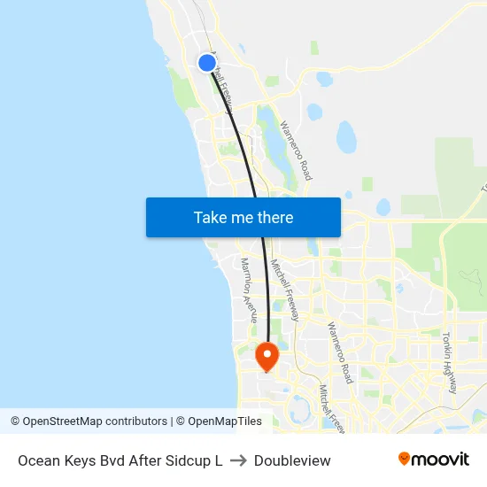 Ocean Keys Bvd After Sidcup L to Doubleview map