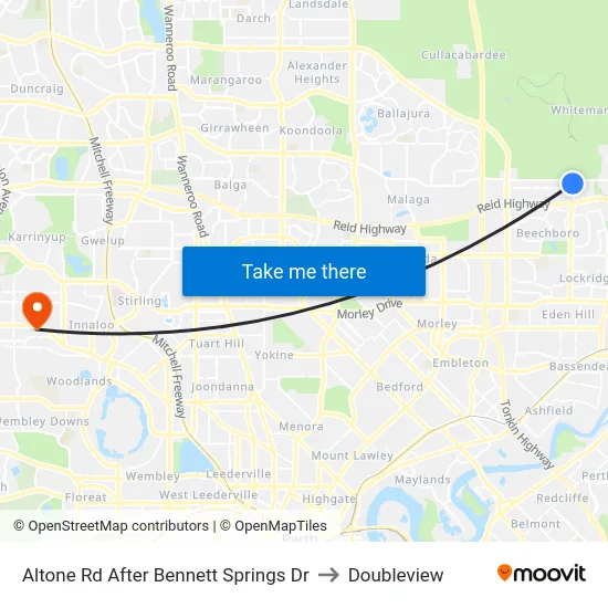 Altone Rd After Bennett Springs Dr to Doubleview map