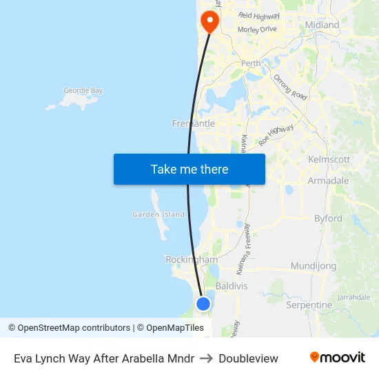 Eva Lynch Way After Arabella Mndr to Doubleview map