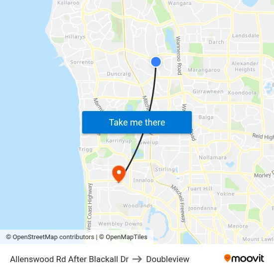 Allenswood Rd After Blackall Dr to Doubleview map