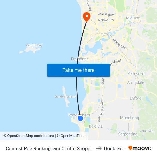 Contest Pde Rockingham Centre Shopping Ctr to Doubleview map