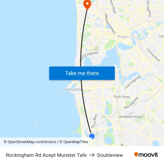 Rockingham Rd Acept Munster Tafe to Doubleview map