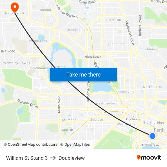 William St Stand 3 to Doubleview map