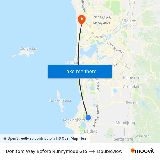 Doniford Way Before Runnymede Gte to Doubleview map