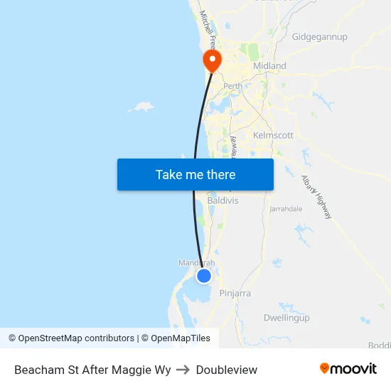 Beacham St After Maggie Wy to Doubleview map