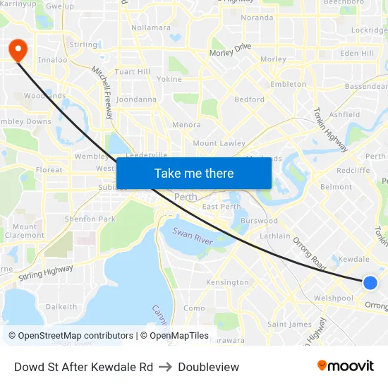 Dowd St After Kewdale Rd to Doubleview map