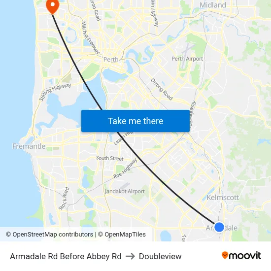Armadale Rd Before Abbey Rd to Doubleview map