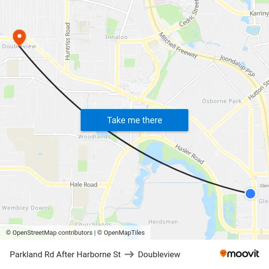 Parkland Rd After Harborne St to Doubleview map