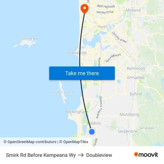 Smirk Rd Before Kempeana Wy to Doubleview map