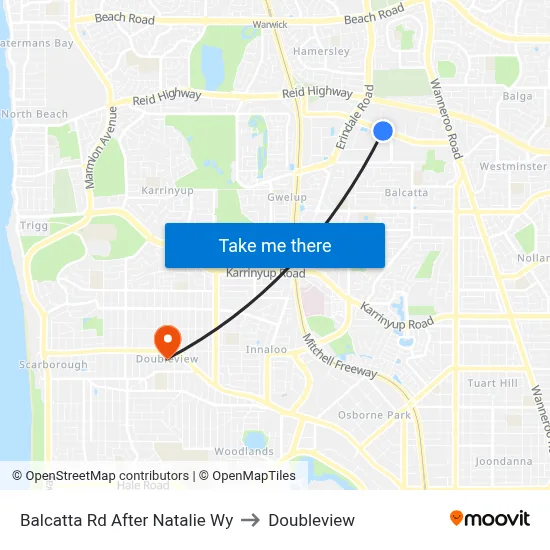 Balcatta Rd After Natalie Wy to Doubleview map