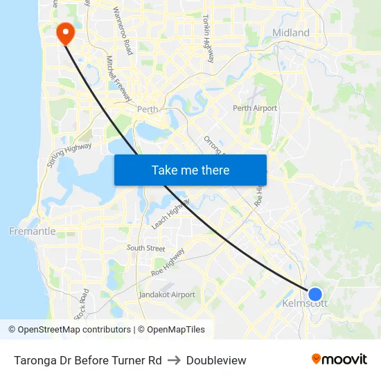 Taronga Dr Before Turner Rd to Doubleview map