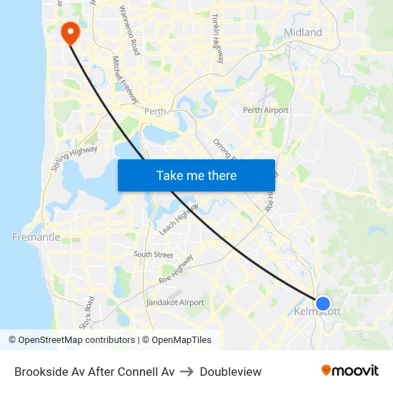 Brookside Av After Connell Av to Doubleview map