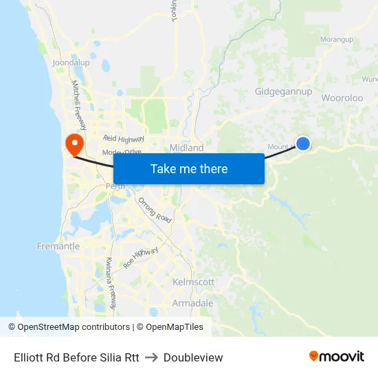 Elliott Rd Before Silia Rtt to Doubleview map