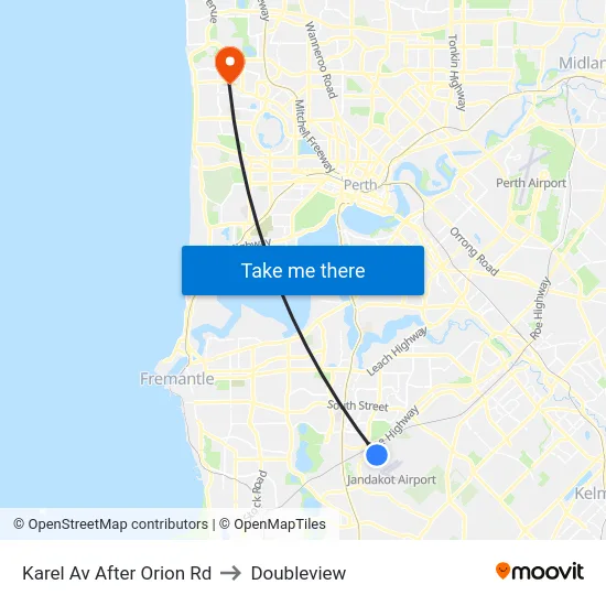 Karel Av After Orion Rd to Doubleview map