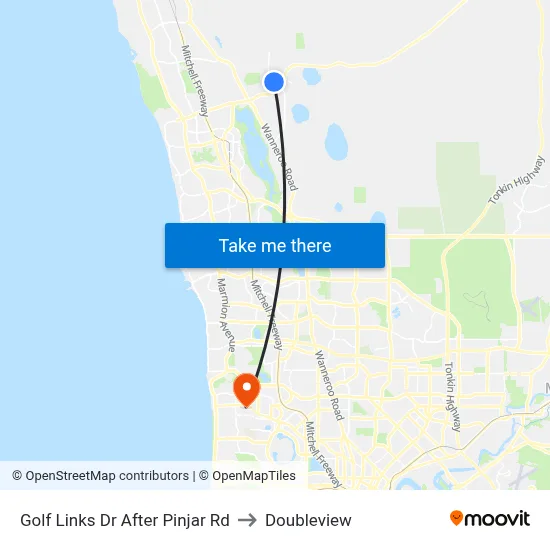 Golf Links Dr After Pinjar Rd to Doubleview map