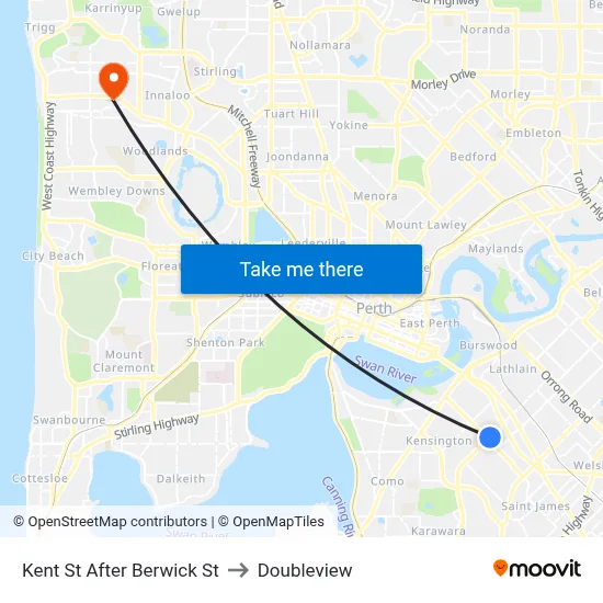Kent St After Berwick St to Doubleview map
