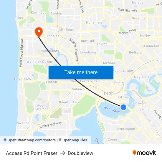 Access Rd Point Fraser to Doubleview map