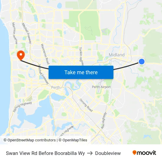 Swan View Rd Before Boorabilla Wy to Doubleview map