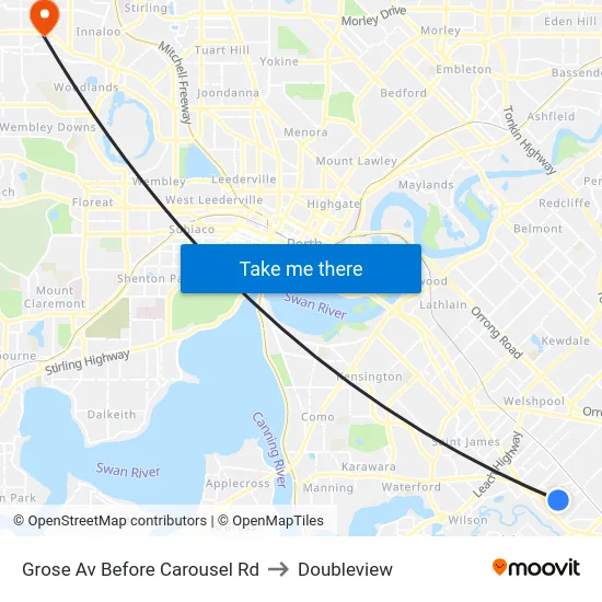 Grose Av Before Carousel Rd to Doubleview map