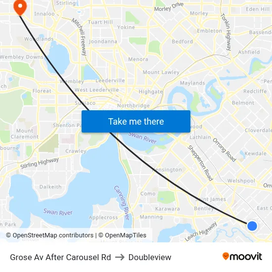 Grose Av After Carousel Rd to Doubleview map