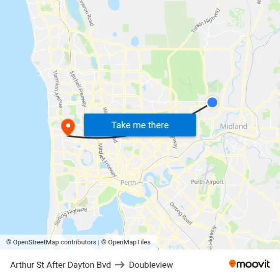 Arthur St After Dayton Bvd to Doubleview map
