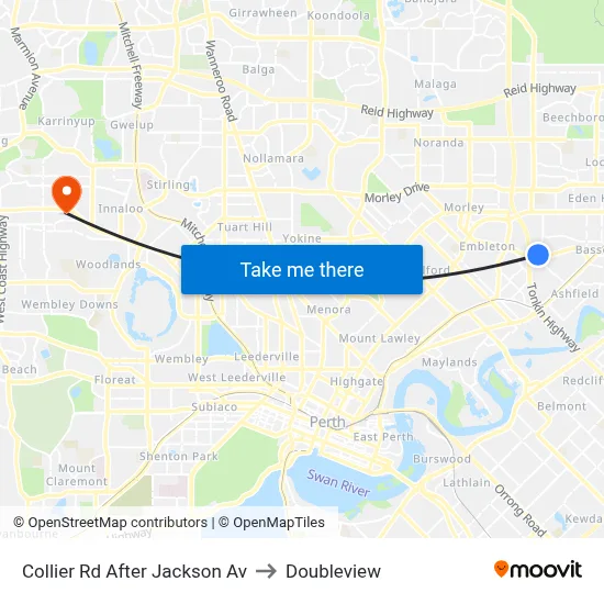 Collier Rd After Jackson Av to Doubleview map