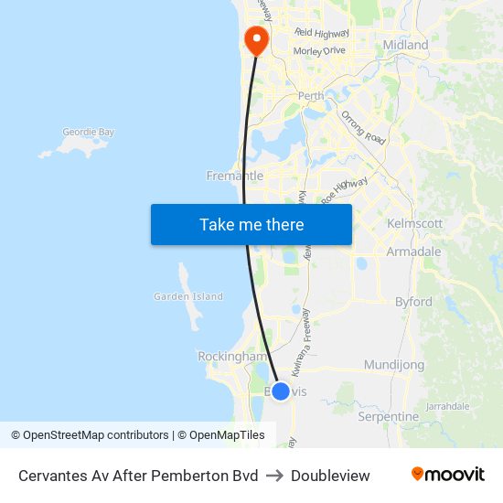 Cervantes Av After Pemberton Bvd to Doubleview map