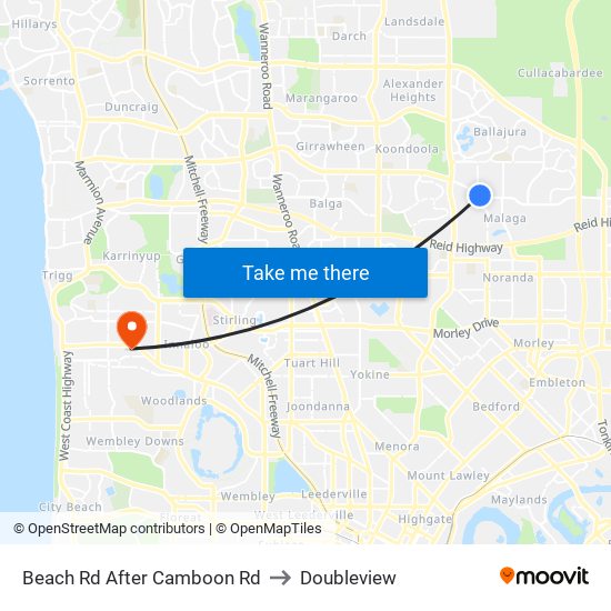Beach Rd After Camboon Rd to Doubleview map