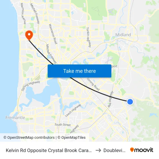 Kelvin Rd Opposite Crystal Brook Caravan to Doubleview map