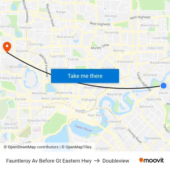 Fauntleroy Av Before Gt Eastern Hwy to Doubleview map