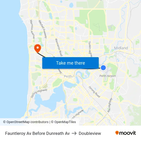 Fauntleroy Av Before Dunreath Av to Doubleview map