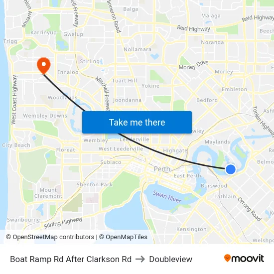 Boat Ramp Rd After Clarkson Rd to Doubleview map
