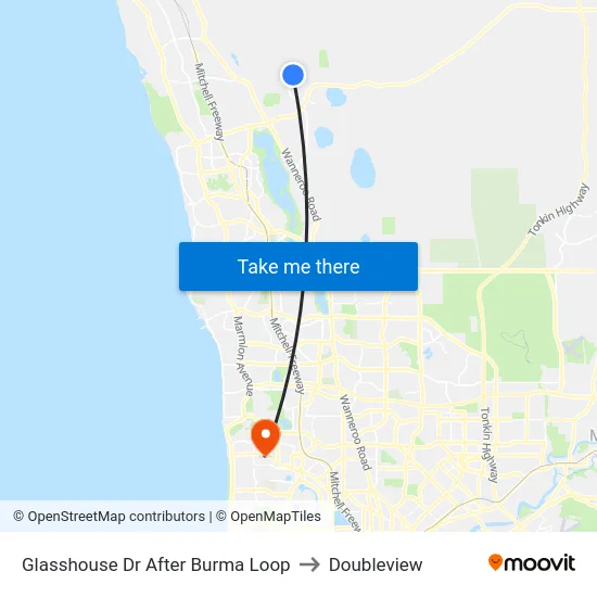 Glasshouse Dr After Burma Loop to Doubleview map