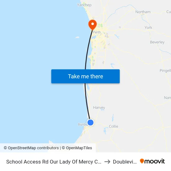 School Access Rd Our Lady Of Mercy College to Doubleview map