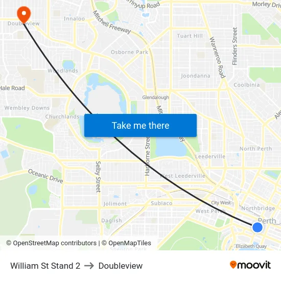 William St Stand 2 to Doubleview map