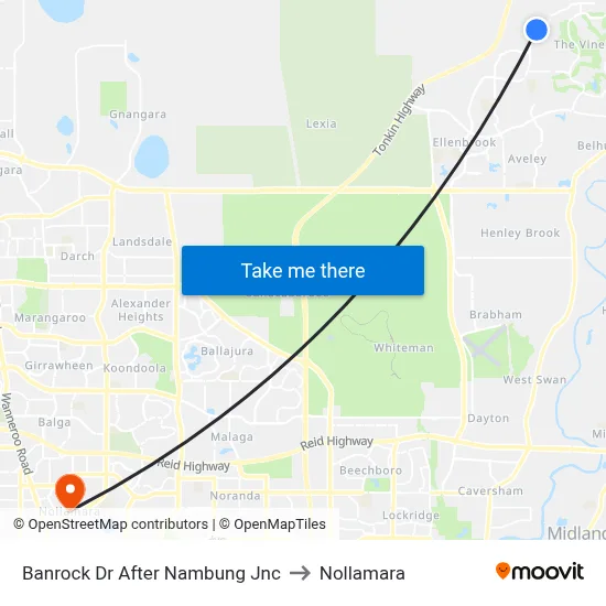Banrock Dr After Nambung Jnc to Nollamara map