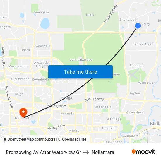 Bronzewing Av After Waterview Gr to Nollamara map