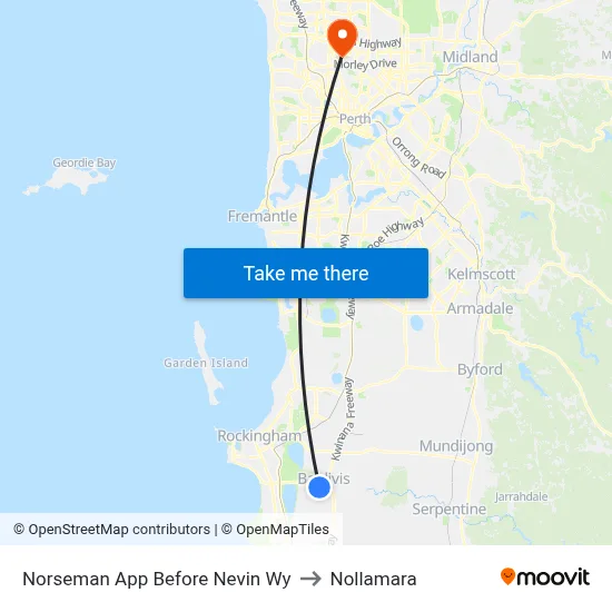 Norseman App Before Nevin Wy to Nollamara map