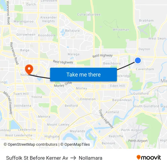 Suffolk St Before Kerner Av to Nollamara map