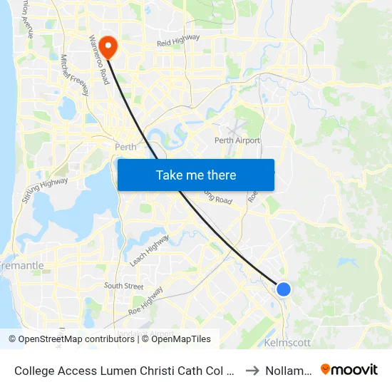 College Access Lumen Christi Cath Col Stand 4 to Nollamara map