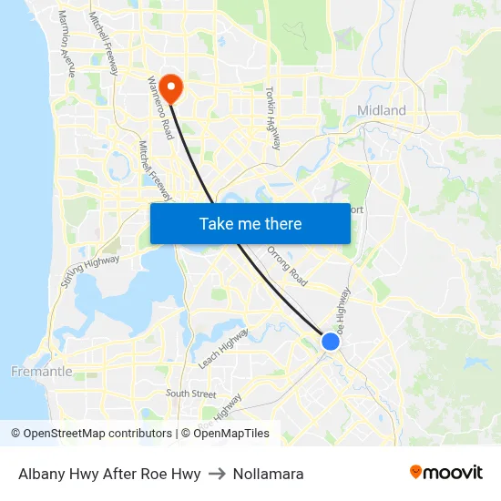 Albany Hwy After Roe Hwy to Nollamara map