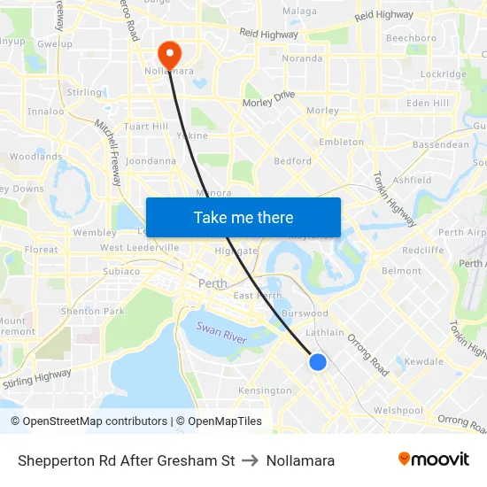 Shepperton Rd After Gresham St to Nollamara map