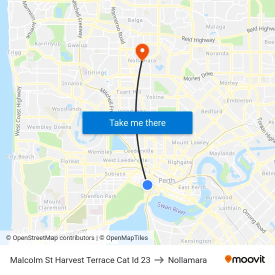 Malcolm St Harvest Terrace Cat Id 23 to Nollamara map