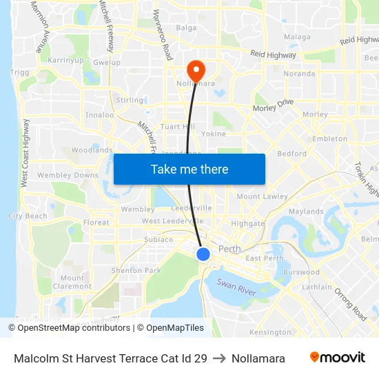 Malcolm St Harvest Terrace Cat Id 29 to Nollamara map