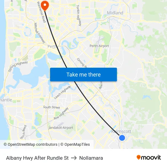 Albany Hwy After Rundle St to Nollamara map