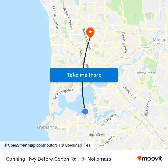 Canning Hwy Before Conon Rd to Nollamara map