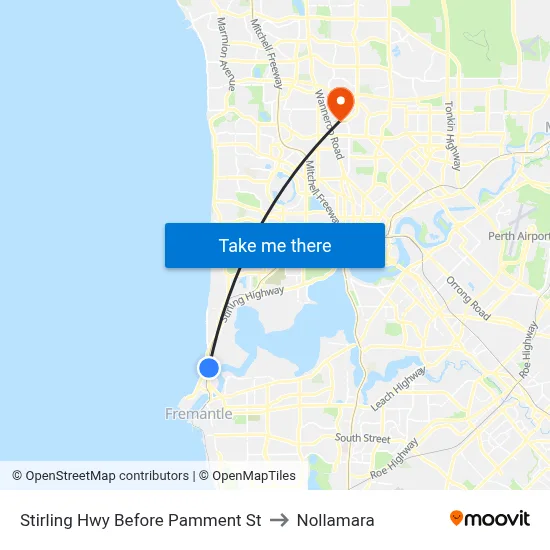 Stirling Hwy Before Pamment St to Nollamara map