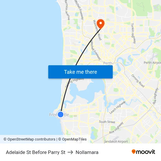Adelaide St Before Parry St to Nollamara map