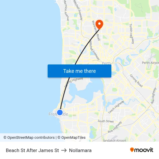 Beach St After James St to Nollamara map